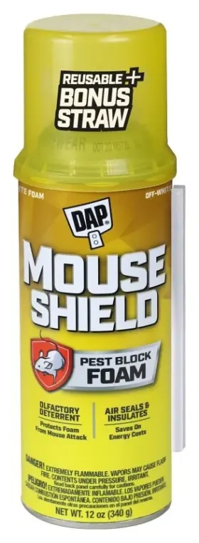 54651203 Dap Mouse Shield Pest Blocking Foam Air Seals And Insulates 12 Oz