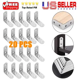 Dazone 72d-5y02 20 X Corner Braces Right Angle L Shape Plate Fence Shelf Repair Bracket 1.5 Inch