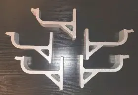 69420 Dc Lot Of 5 Extruded Aluminum Handrail Brackets For 1-1/2 Inch To 2 Round Handrails