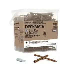 Deckmate 445022720711 #10 X 2-1/2 Inch Brown Star Pan-head Composite Deck Screws 5 Lbs. / 375-piece