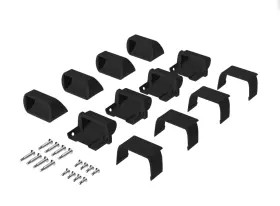 1022507 Deckorators Textured Black Aluminum Rapid Rail Stair Bracket Kit 4-pack