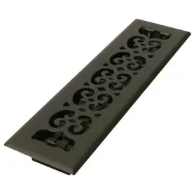 St212 Decor Grates 771308002101 Floor Register 3.75 X 13.5 Textured Black Cast Iron