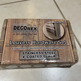 Dhlh-02 Decorex Louvers Hardware Set Stainless Steel E Coated Black For Blinds
