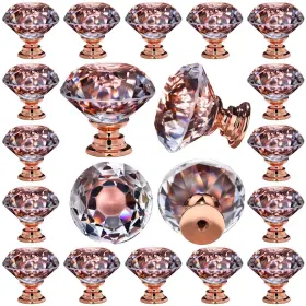 Mm-26 Deelf Outlet No83 26 Pcs Crystal Rose Gold Glass Drawer Pulls 30 Mm A