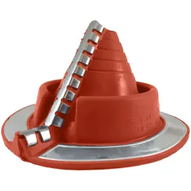 Rf901re Deks 3/4 Inch To 2-3/4 Retrofit - Red Silicone Flexible Pipe Flashing Dektite