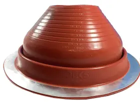 Df207re Dektite #7 Red Silicone Metal Roof Pipe Flashing High Temp Round Base