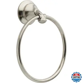 B005tfvv36 Delta Linden Brilliance Ss Hand Towel Holder Wall Mount Round 1-pack