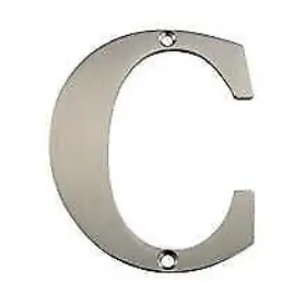 Rl4c-15 Deltana Rl4c Nickel 4 Inch Solid Brass Residential Letter C