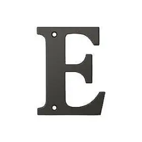Rl4e-10b Deltana Rl4e Bronze 4 Inch Solid Brass Residential Letter E