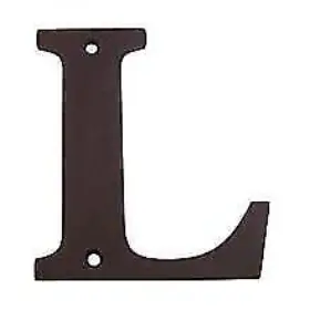 Rl4l-10b Deltana Rl4l Bronze 4 Inch Solid Brass Residential Letter L