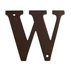 Rl4w-10b Deltana Rl4w Bronze 4 Inch Solid Brass Residential Letter W