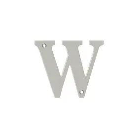Rl4w-15 Deltana Residential Letter W Satin Nickel 4 Inch