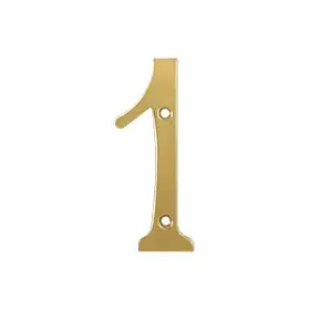 Rn4-1 Deltana 4 Inch Solid Brass Traditional House Number - #1