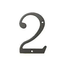 Rn4-2u10b Deltana Rn4-2 Bronze 4 Inch Solid Brass Residential Number 2