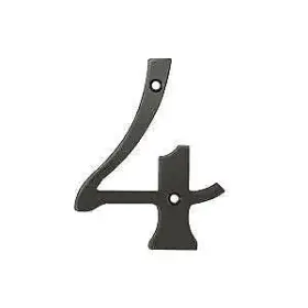 Rn4-4u10b Deltana Rn4-4 Bronze 4 Inch Solid Brass Residential Number