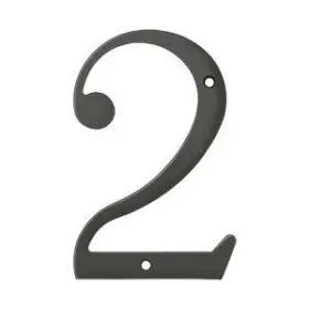 Rn6-2u10b Deltana Rn6-2 Bronze 6 Inch Solid Brass Residential Number 2