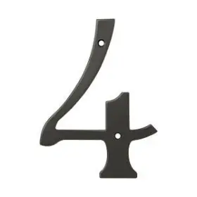 Rn6-4u10b Deltana Rn6-4 Bronze 6 Inch Solid Brass Residential Number 4