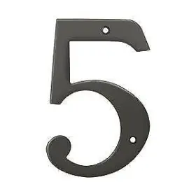 Rn6-5u10b Deltana Rn6-5 Bronze 6 Inch Solid Brass Residential Number 5