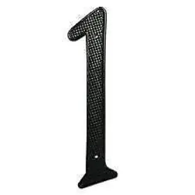 Rnz4-1 Deltana Rnz41 Black 4 Inch Zinc Die-cast Residential Number 1