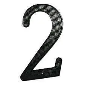 Rnz4-2 Deltana Rnz42 Black 4 Inch Zinc Die-cast Residential Number 2