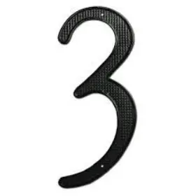 Rnz4-3 Deltana Rnz43 Black 4 Inch Zinc Die-cast Residential Number 3
