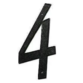 Rnz4-4 Deltana Rnz44 Black 4 Inch Zinc Die-cast Residential Number