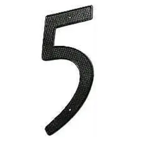 Rnz4-5 Deltana Rnz45 Black 4 Inch Zinc Die-cast Residential Number 5