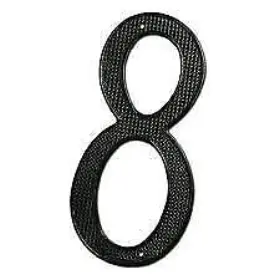 Rnz4-8 Deltana Rnz48 Black 4 Inch Zinc Die-cast Residential Number 8