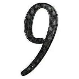 Rnz4-9 Deltana Rnz49 Black 4 Inch Zinc Die-cast Residential Number 9