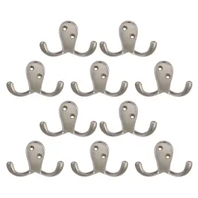 Design House 044321006419 Double Robe Hook - 10 Pack Satin Nickel