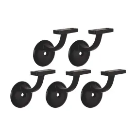 Design House 044321020729 Elbow Arm Hand Rail Bracket - Pack Of 5 Matte Black