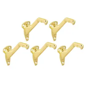 181990 Design House 044321181994 Standard Handrail Bracket 5-pack Polished Brass 5 Count