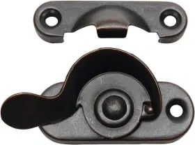 53706-10 Designers Impressions 10 Pack - 53706 Oil Rubbed Bronze Window Sash Lock