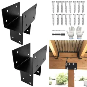 De-wcx-413 Devalley 2pcs Tshaped Cap Tie Post Brackets Horizontal Contector Bracket With