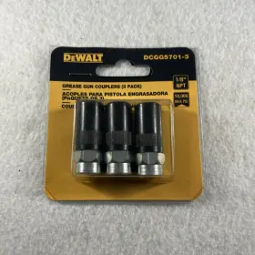 Dcgg5701-3 Dewalt Heavy Duty 1/8in Npt Grease Gun Coupler 3 Pack Black