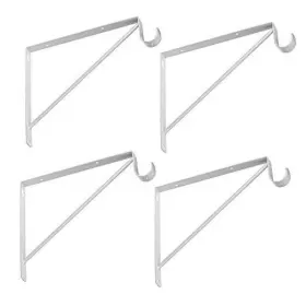 Dewellsrb30004 Dewell 4 Pcs Shelf And Rod Brackets Wall Mounted Supports White Srb300 Pack