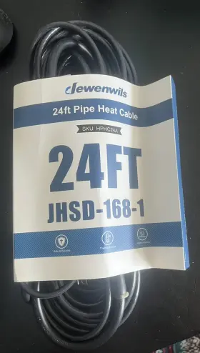 Dp09082024hc Dewenwils 24 Ft. Pipe Heat Cable Jhsd-168-1 Sku Hphc24a