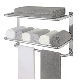 B0f5b3g38m Dewvie 24 Inch 3-tier Towel Rack Sus 304 Stainless Steel Wall Mount Brushed Nickel