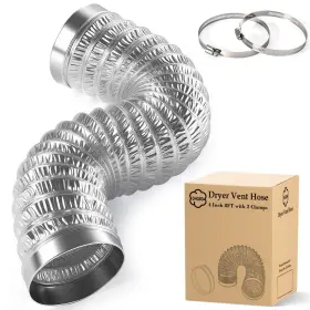 Dyh-4x8 Dhgbd 4 Inch Dryer Vent Hose 8ft Flexible Aluminum Ducting With 6-layer Foil And R