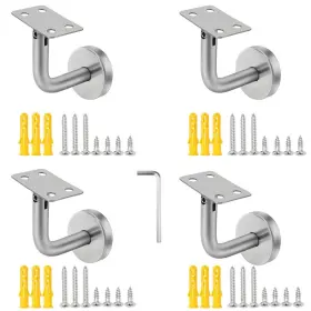 Ntt251 Dianguoluzhe 4pcs Adjustable Stainless Handrail Brackets Stairway Hardware Railing Bracket