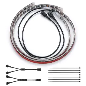Ditrio Spt-24in 2pcs 2-feet Underglow Rgb Neon Led Light Strips Dc 12v For Motorcycles