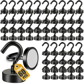 B09dymqn86 Diymag Magnetic Hooks 30lbs 60-pack Cruise Cabin Classroom Kitchen Home