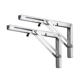Dmsl 414744516192 2pc 16inch Folding Shelf Bracket Stainless Steel Wall Mounted Max Load 440lb