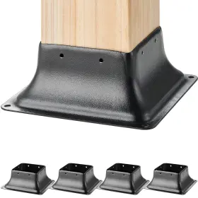 Doba 197988457084 4x4 Post Base 4pcs Internal 3.6 Inch X3.6 Heavy Duty Powder-coated Steel