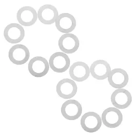 1.40x1.40x0.01cm Doitool Lw7y04q44x13i0un 100pcs Stainless Steel Spindle Washers Door Silver