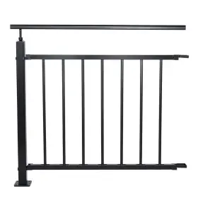 88612 Dolle Acadia 38 Inch H X 39 In W Black Aluminum Continuous Banister Kit Stair Railing
