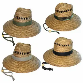 Tm883 Dorfman Pacific Co Inc 12 Pack - Mens Safari Straw Hat -tm883