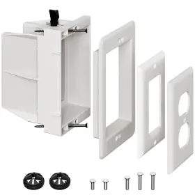 Dvfr1w-1 Dremica Recessed Outlet Box Electrical For Wall Mount Tv Outl
