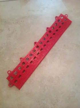 H-9695 Dri-dek 10pcs - 12 Inch X 2 Edge Marine Surface Grid Deck Flooring Red