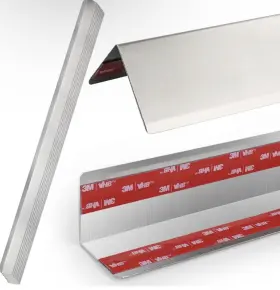 L508 Drsart Stainless Steel Wall Corner Guard Protector Trim 2 Inch X 48 304 6 Pcs